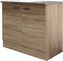 Waschbeckenunterschrank mit zwei Türen und Griffen