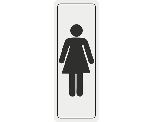 Türschild "Damentoilette" selbstklebend 45x120 mm