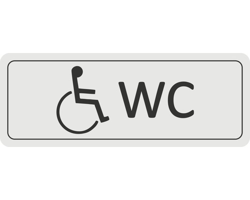 Panneau de porte « WC handicapés » autocollant 45x120 mm