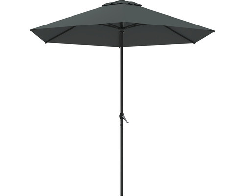 Parasol de marché Soluna parasol Lille Ø 250 cm avec manivelle gris foncé
