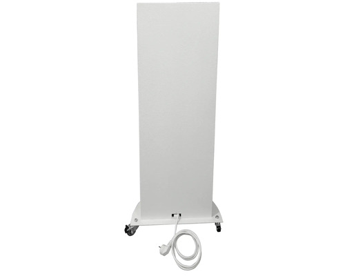 Panneau chauffant mobile avec roulettes et câble d''alimentation