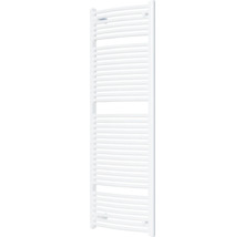 Weißer Badheizkörper mit gebogenen Heizrohren