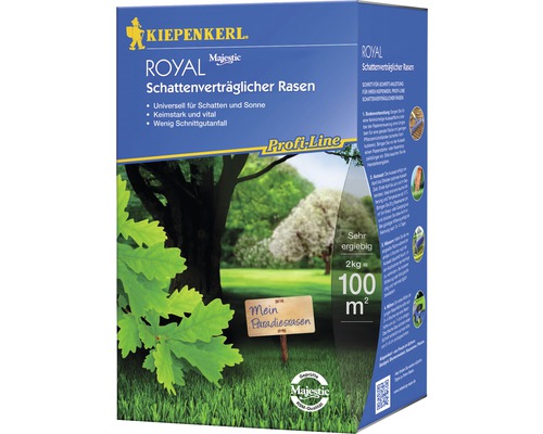 Semences de gazon Kiepenkerl gazon supportant l'ombre 2 kg 100 m² Kiepenkerl Royal gazon d''ombre paquet