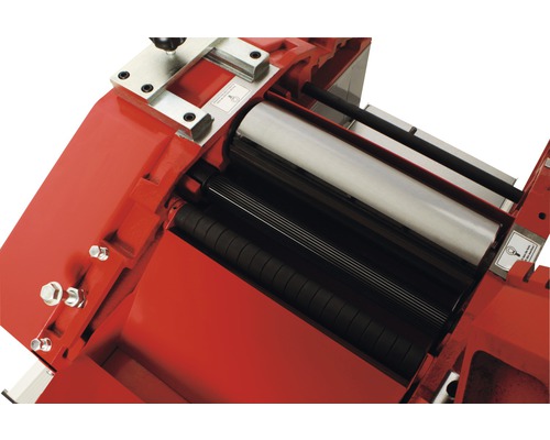 Vue intérieure d''une raboteuse avec rouleaux