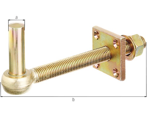 Verstellbarer Kloben mit Platte für Gartentore