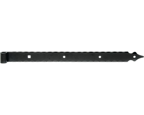 Paumelle de volet, droite, avec pointe décorative Ø16/620 mm