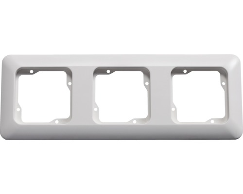 Plaque triple interrupteur encadrement Roth Lange ROTH LANGE Basic ultra blanc Cadre triple pour interrupteurs et prises