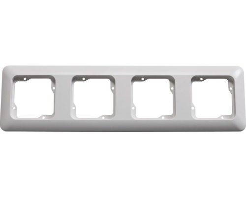 Plaque quadruple interrupteur encadrement Roth Lange ROTH LANGE Basic ultra blanc Cadre quadruple pour interrupteurs et prises