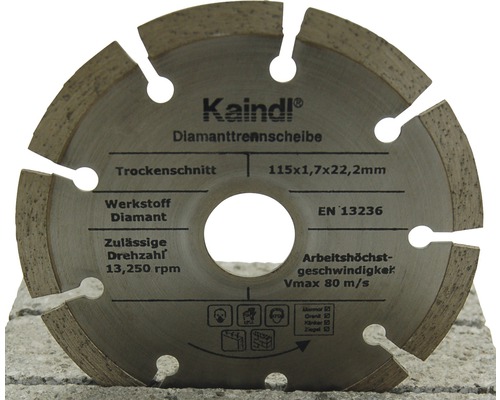 Disque à tronçonner diamanté Kaindl Ø 115 mm 10266