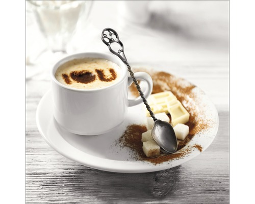 Glasbild Coffee Time II 50x50 cm GLA1356