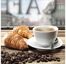 Tableau en verre Coffee Time IV, 30x30 cm