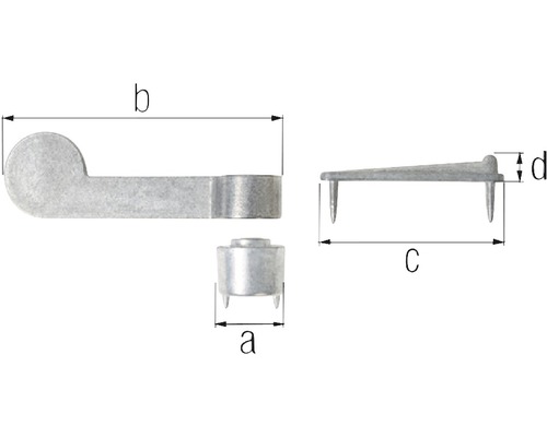 Illustration d''un élément de fixation avec indications de dimensions