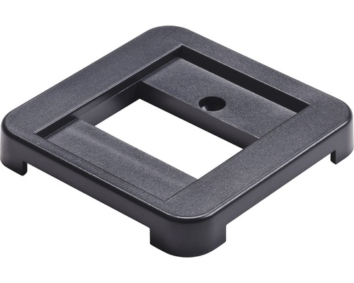 Quadratische Unterlage aus Kunststoff mit Aussparung