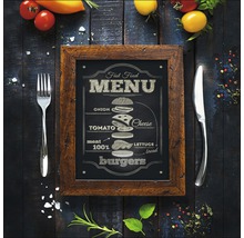 Glasbild Menu 30x30 cm GLA1380