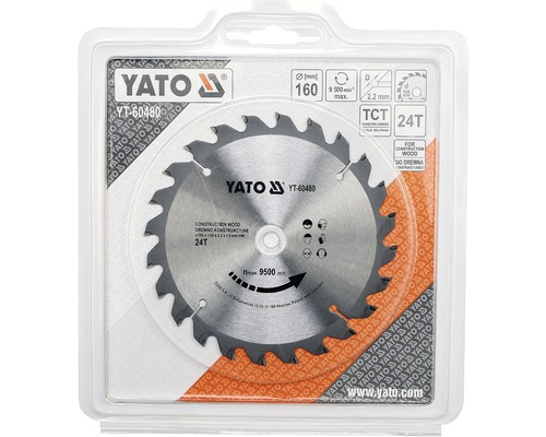 Yato Kreissägeblatt mit 160 Millimeter Durchmesser in Verpackung