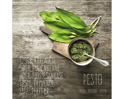 Glasbild Pesto 50x50 cm GLA1384