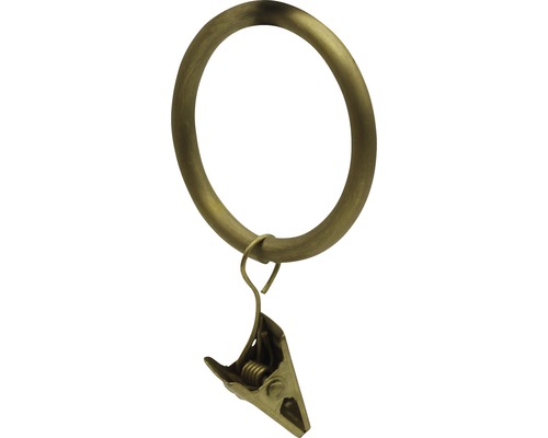 Gardinenring mit Faltenlegehaken zur Befestigung von Vorhängen