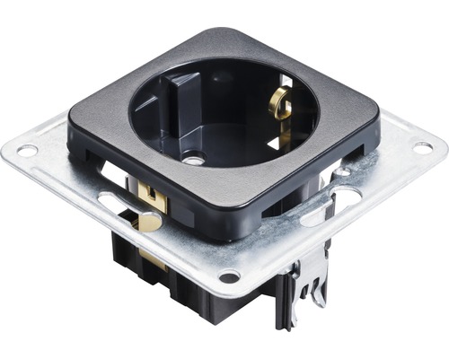 Steckdose mit Metalleinfassung für die Wandmontage