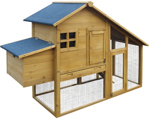 Poulailler en bois avec fenêtre et grillage