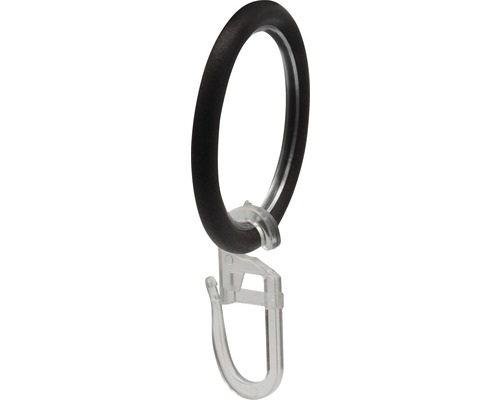 Gardinenring rund mit Haken und Gleiteinlage für Cornwall rost Ø 20 mm 10 Stk. Gardinenringe mit Clip