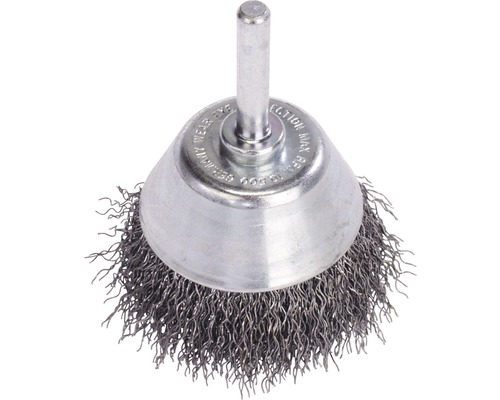 Brosse de surface Lessmann Ø 75 mm à fils d'acier, épaisseur du fil d'acier 0,25mm Brosse boisseau en fil métallique pour perceuses