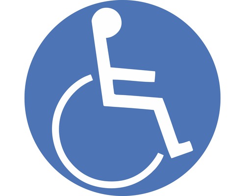 Aufkleber "Rollstuhlfahrer" Ø 120 mm