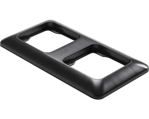 Cadre double noir pour prises et interrupteurs