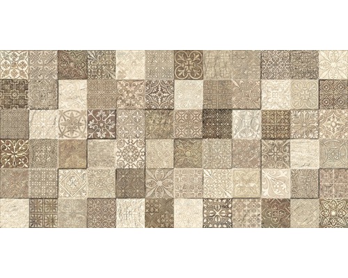 Carrelage mural en grès cérame fin Sahara beige 32 x 62,5 cm Mur de carreaux avec différents motifs