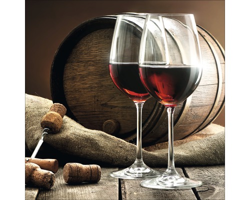 Tableau en verre Red Wine IV, 30x30 cm