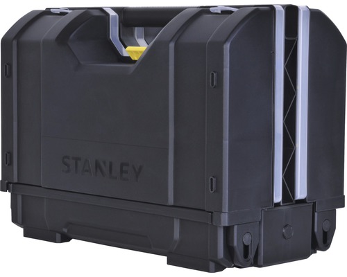 Werkzeugkoffer aus Kunststoff mit Tragegriff und dem Stanley Logo