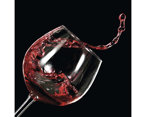 Tableau en verre Red Wine V, 20x20 cm