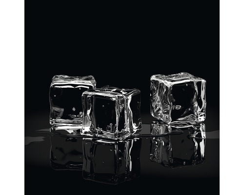 Tableau en verre Ice Cube I, 20x20 cm