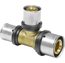 Raccord en T en laiton pour installation sanitaire
