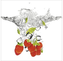 Glasbild Fresh Strawberries 20x20 cm GLA1422