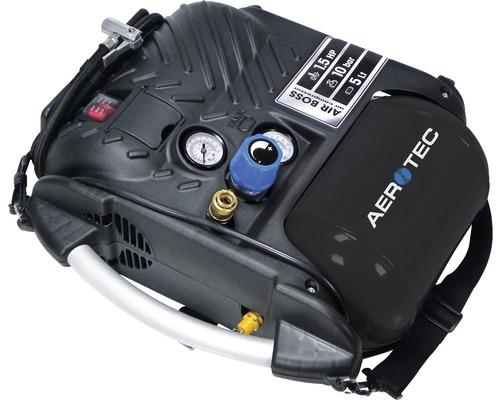 Compresseur d''air Aerotec Air Boss avec une puissance de 1,5 CV et un volume de réservoir de 5 litres