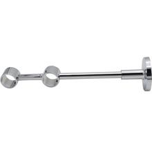 Support deux tringles Rivoli wire 20 cm chrome Ø 20 mm