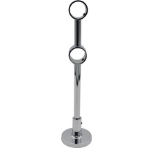Support deux tringles Rivoli wire 20 cm chrome Ø 20 mm