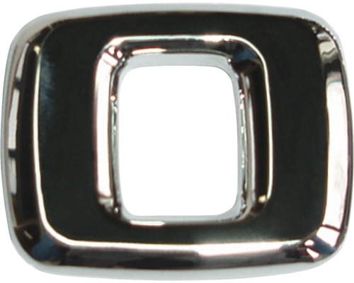 Autocollant 3D en relief portant la lettre « O », chrome, hauteur de police 25 mm