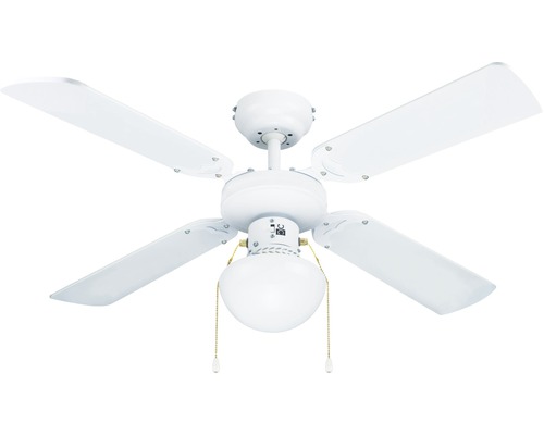 Ventilateur de plafond Madeira Emvatis 50 W - sans ampoule 50 dB(A) Ø 106 cm blanc peut être équipé d'une télécommande mode été + hiver