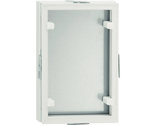 Geöffneter Revisionskasten mit Befestigungsmaterial