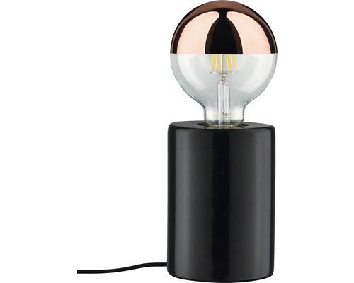 Lampe de table avec socle noir et ampoule décorative