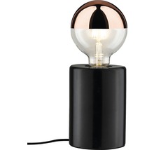 Lampe de table avec base noire et ampoule