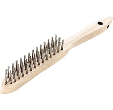 Handbürste Stahldraht glatt 3-reihig