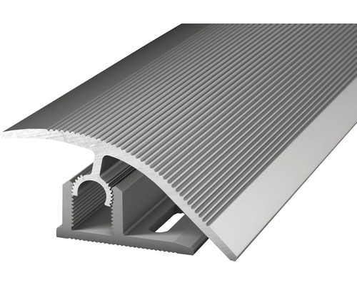 Anpassungsprofil PROFI-TEC MASTER Alu silber 47x2700mm Aluminium Treppenkantenprofil mit Rillen