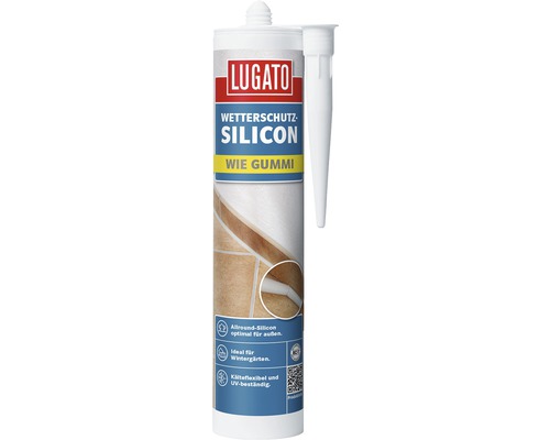 Silicone de protection contre les intempéries Lugato Comme du caoutchouc blanc 310 ml-0