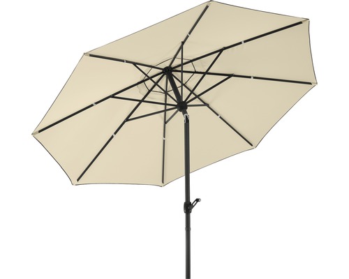 Parasol de jardin ouvert avec toit rectangulaire et structure noire