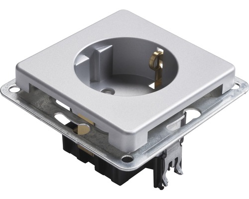 Steckdose mit quadratischer Blende