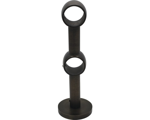 Support double pour tringle à rideaux