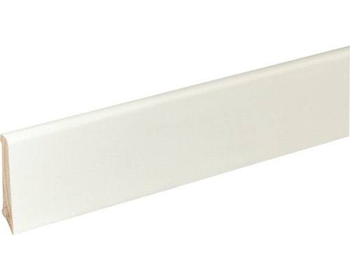 Plinthe S601 hêtre blanc vernis massif 12x60x2400 mm Plinthe en bois blanche