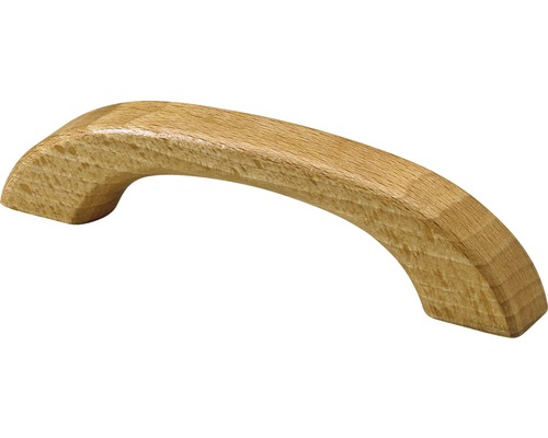Poignée de meuble en bois hêtre/laqué, distance entre les trous 96, lxh 119/17 mm